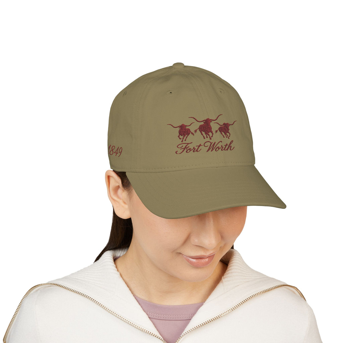 Fort Worth Embroidered Baseball Cap — 'Where it West Begins' Organic Cotton