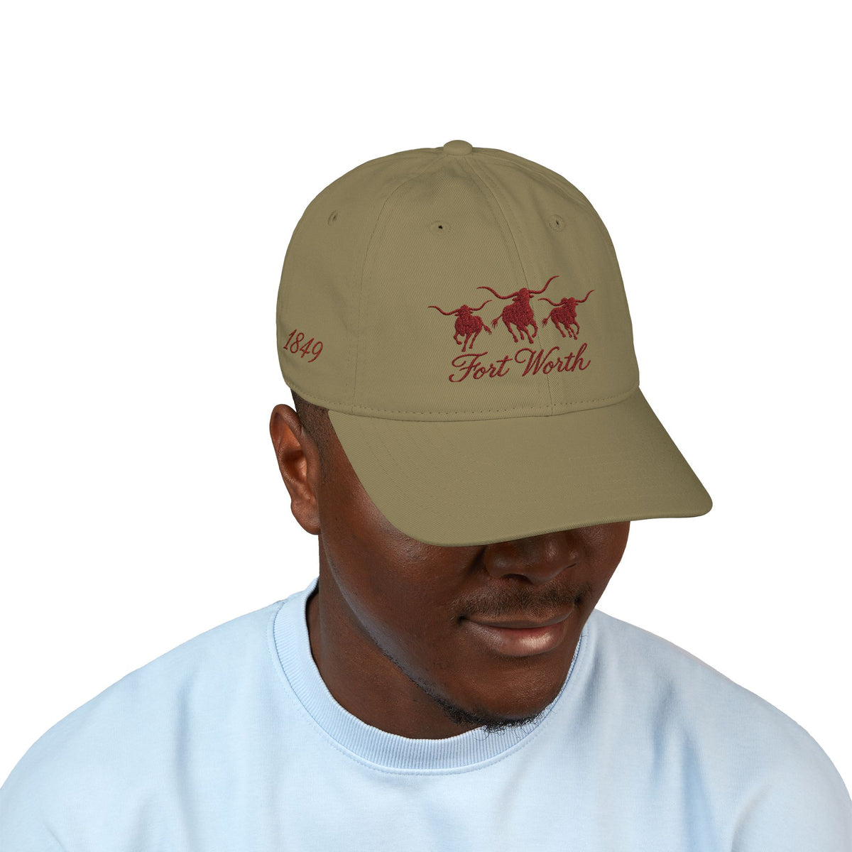 Fort Worth Embroidered Baseball Cap — 'Where it West Begins' Organic Cotton